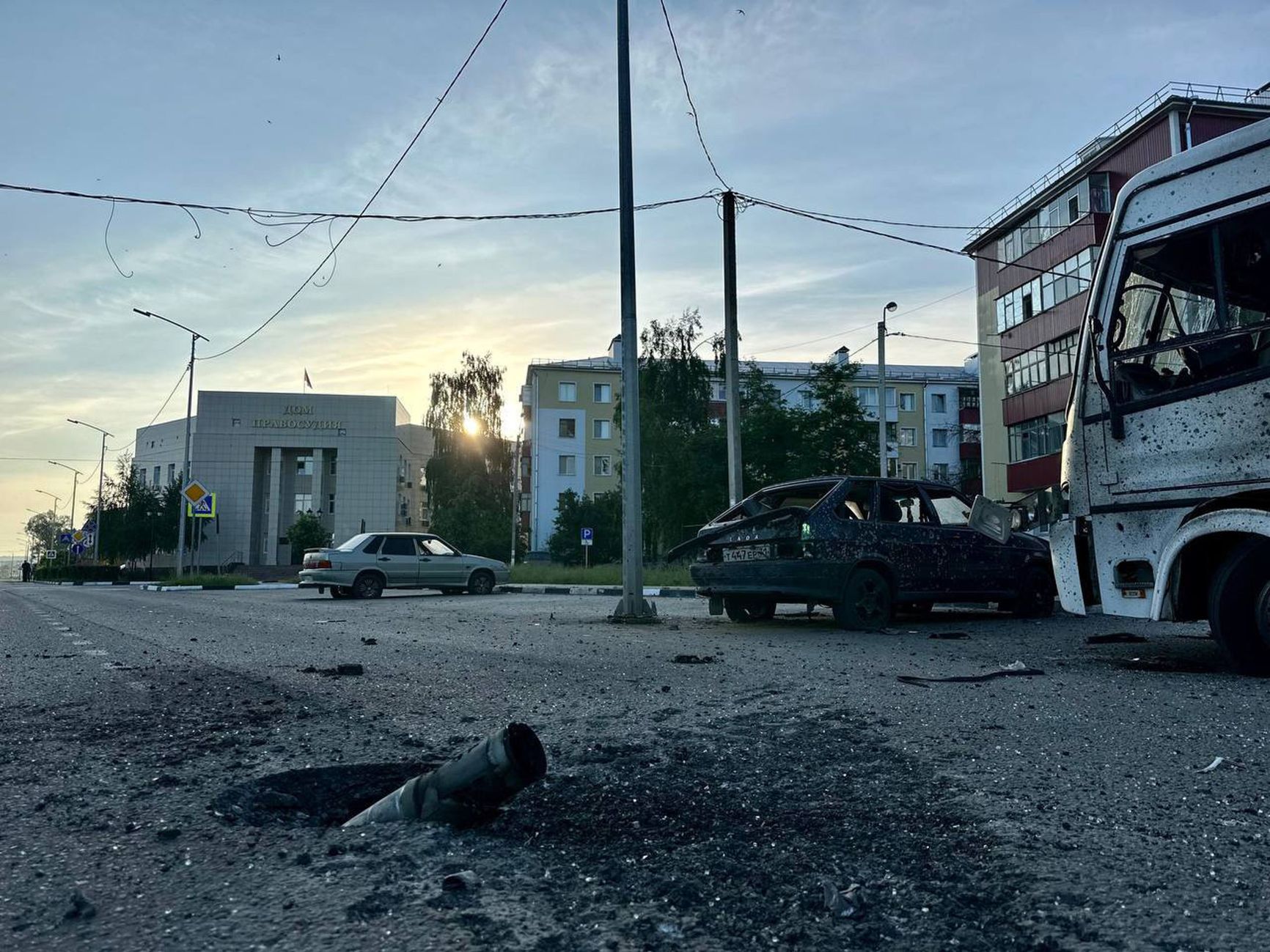 Central Shebekino, the aftermath of shelling